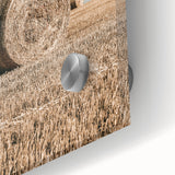 Farmhouse Wall Art: Hay Bales in Open Field Country Décor