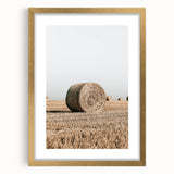 Farmhouse Wall Art: Hay Bales in Open Field Country Décor