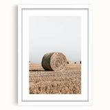 Farmhouse Wall Art: Hay Bales in Open Field Country Décor