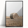 Farmhouse Wall Art: Hay Bales in Open Field Country Décor