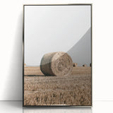 Farmhouse Wall Art: Hay Bales in Open Field Country Décor