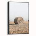 Farmhouse Wall Art: Hay Bales in Open Field Country Décor