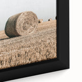 Farmhouse Wall Art: Hay Bales in Open Field Country Décor