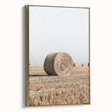 Farmhouse Wall Art: Hay Bales in Open Field Country Décor