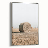 Farmhouse Wall Art: Hay Bales in Open Field Country Décor