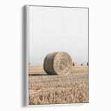 Farmhouse Wall Art: Hay Bales in Open Field Country Décor