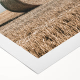Farmhouse Wall Art: Hay Bales in Open Field Country Décor