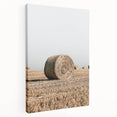 Farmhouse Wall Art: Hay Bales in Open Field Country Décor