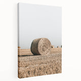 Farmhouse Wall Art: Hay Bales in Open Field Country Décor