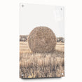 Farmhouse Wall Art: Large Hay Bale in Harvest Field Country Décor