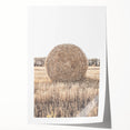 Farmhouse Wall Art: Large Hay Bale in Harvest Field Country Décor