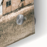 Farmhouse Wall Art: Rustic House with Mountain Backdrop Country Décor