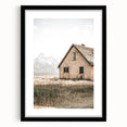 Farmhouse Wall Art: Rustic House with Mountain Backdrop Country Décor