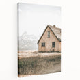 Farmhouse Wall Art: Rustic House with Mountain Backdrop Country Décor