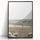 Farmhouse Wall Art: Rustic Country Style with Grazing Sheep Scene