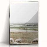 Farmhouse Wall Art: Rustic Country Style with Grazing Sheep Scene