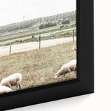 Farmhouse Wall Art: Rustic Country Style with Grazing Sheep Scene