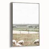 Farmhouse Wall Art: Rustic Country Style with Grazing Sheep Scene