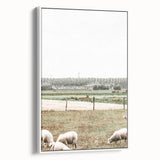 Farmhouse Wall Art: Rustic Country Style with Grazing Sheep Scene