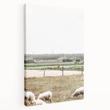 Farmhouse Wall Art: Rustic Country Style with Grazing Sheep Scene