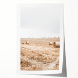 Farmhouse Wall Art: Rolling Hay Fields for Rustic Country Charm