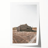 Farmhouse Wall Art: Rustic Cabin Scene for Antique Farmhouse Decor