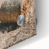 Farmhouse Wall Art: Rolling Hay Bale Scene for Rustic Farmhouse Decor