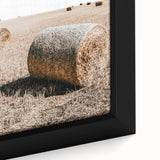 Farmhouse Wall Art: Rolling Hay Bale Scene for Rustic Farmhouse Decor