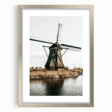 Farmhouse Wall Art: Rustic Windmill by the Water for Country Style Decor