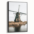 Farmhouse Wall Art: Rustic Windmill by the Water for Country Style Decor