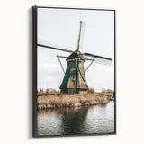 Farmhouse Wall Art: Rustic Windmill by the Water for Country Style Decor