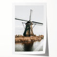 Farmhouse Wall Art: Rustic Windmill by the Water for Country Style Decor