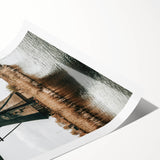 Farmhouse Wall Art: Rustic Windmill by the Water for Country Style Decor