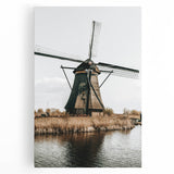 Farmhouse Wall Art: Rustic Windmill by the Water for Country Style Decor