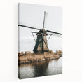 Farmhouse Wall Art: Rustic Windmill by the Water for Country Style Decor