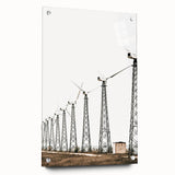 Farmhouse Wall Art: Wind Turbine Field for Modern Rustic Farmhouse Decor