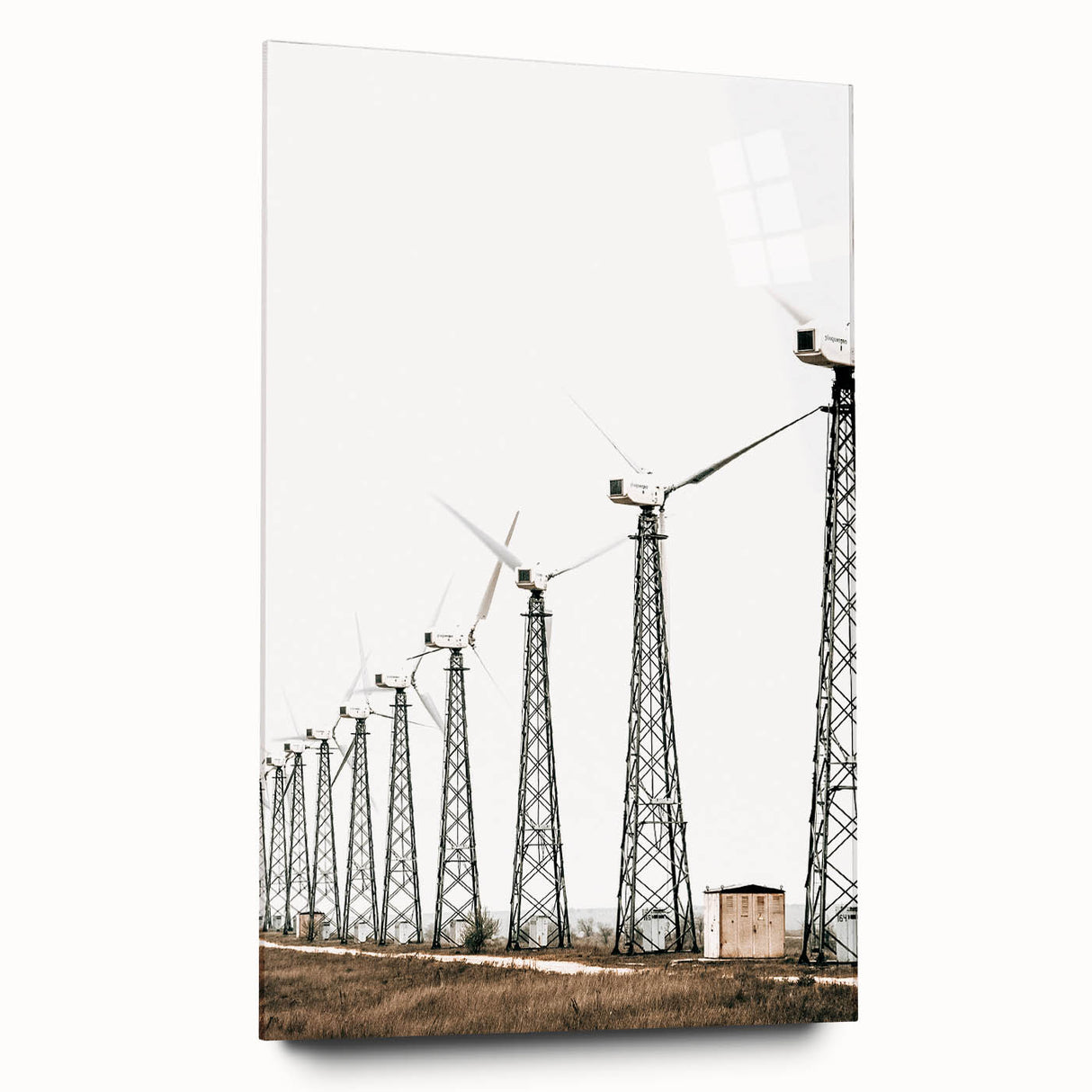 Farmhouse Wall Art: Wind Turbine Field for Modern Rustic Farmhouse Decor