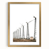 Farmhouse Wall Art: Wind Turbine Field for Modern Rustic Farmhouse Decor