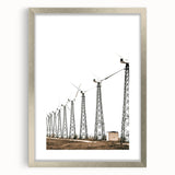 Farmhouse Wall Art: Wind Turbine Field for Modern Rustic Farmhouse Decor
