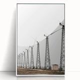 Farmhouse Wall Art: Wind Turbine Field for Modern Rustic Farmhouse Decor