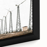 Farmhouse Wall Art: Wind Turbine Field for Modern Rustic Farmhouse Decor