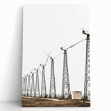 Farmhouse Wall Art: Wind Turbine Field for Modern Rustic Farmhouse Decor