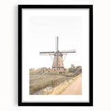 Farmhouse Wall Art: Windmill by the Canal for Rustic Country Decor