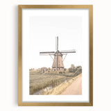 Farmhouse Wall Art: Windmill by the Canal for Rustic Country Decor
