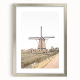 Farmhouse Wall Art: Windmill by the Canal for Rustic Country Decor