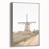 Farmhouse Wall Art: Windmill by the Canal for Rustic Country Decor