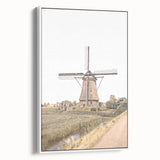 Farmhouse Wall Art: Windmill by the Canal for Rustic Country Decor