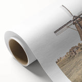 Farmhouse Wall Art: Windmill by the Canal for Rustic Country Decor