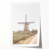 Farmhouse Wall Art: Windmill by the Canal for Rustic Country Decor