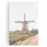 Farmhouse Wall Art: Windmill by the Canal for Rustic Country Decor